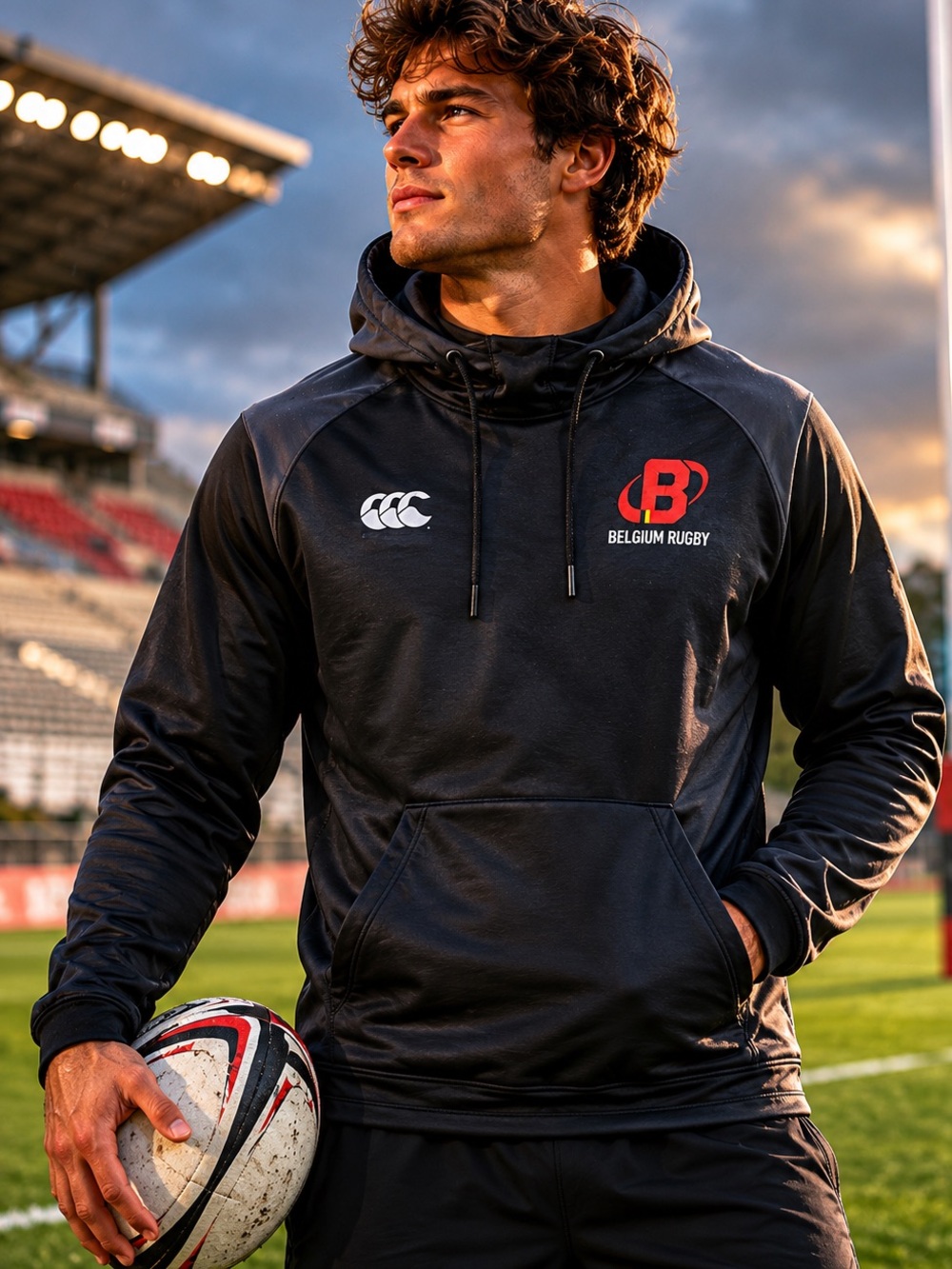 Canterbury Belgium Rugby ThermoReg Hooded Performance Pullover Hoodie